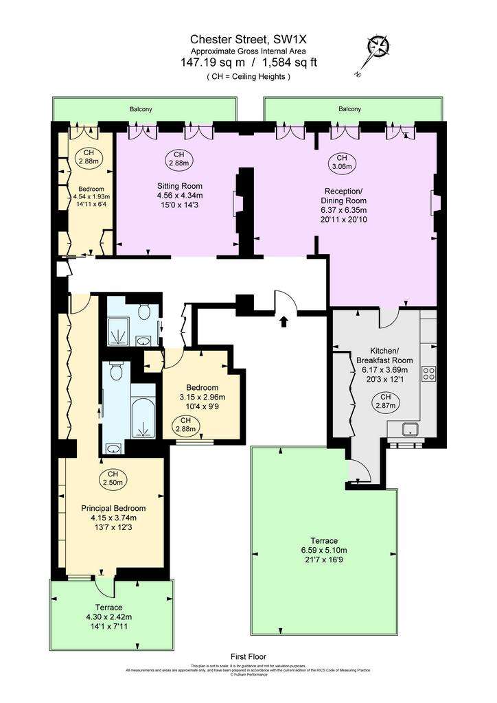 2 bedroom flat to rent - floorplan