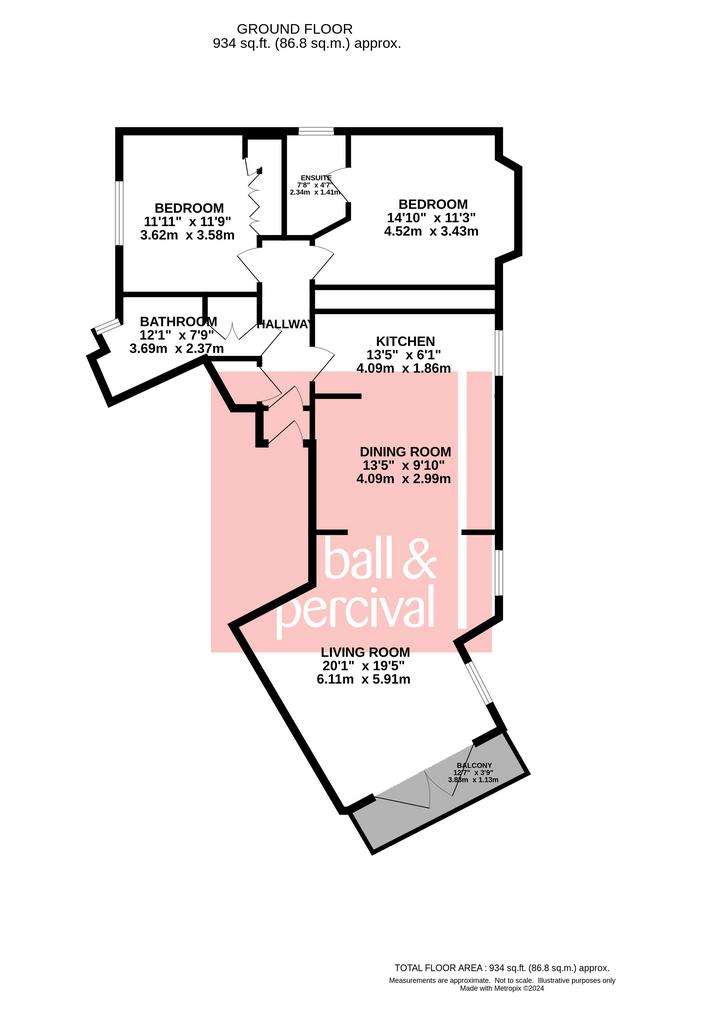 2 bedroom flat for sale - floorplan