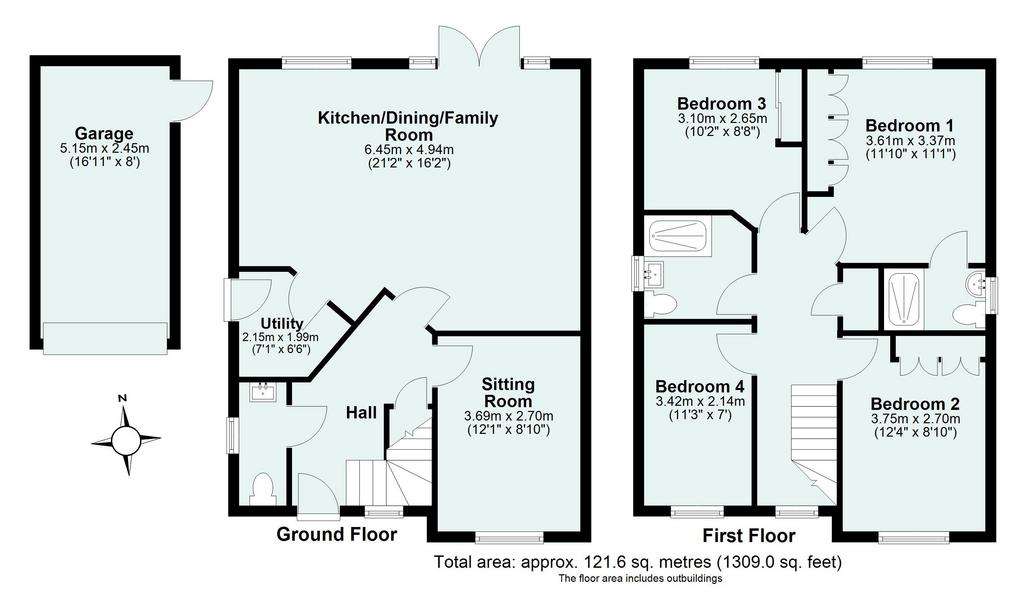 4 bedroom detached house for sale - floorplan