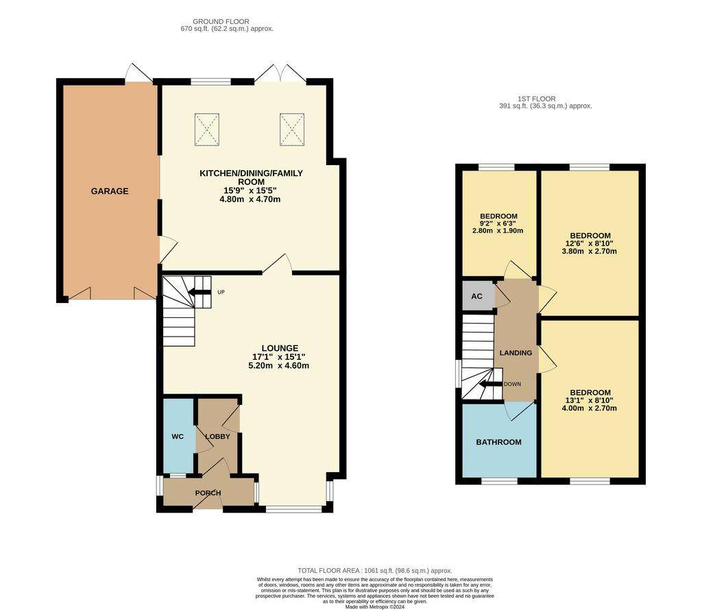 3 bedroom detached house for sale - floorplan