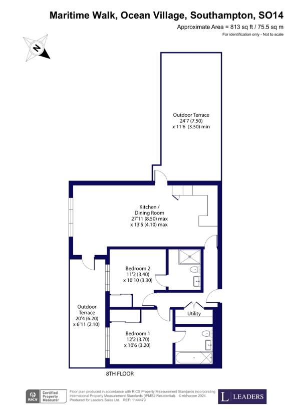 2 bedroom flat for sale - floorplan