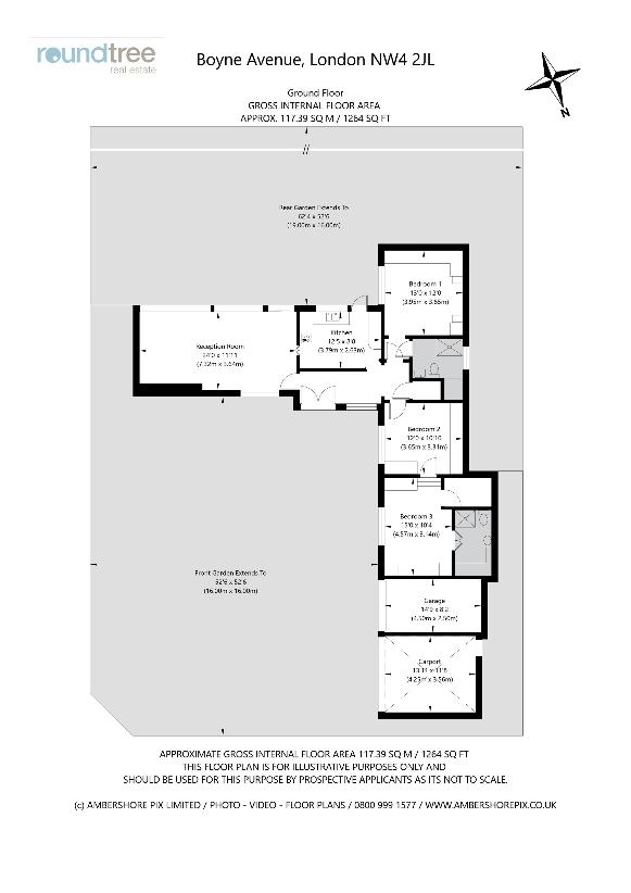 3 bedroom bungalow for sale - floorplan