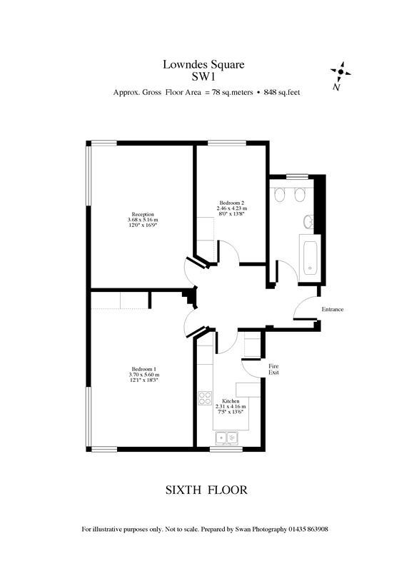 2 bedroom flat for sale - floorplan