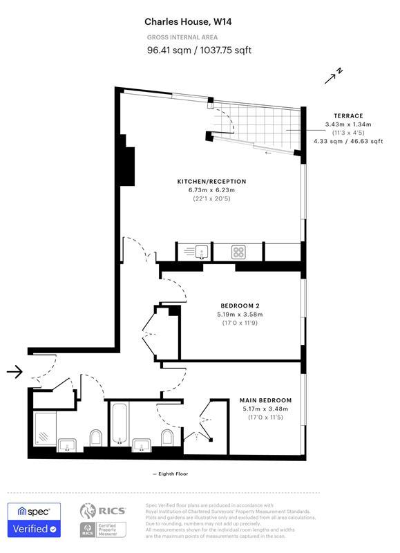 2 bedroom flat for sale - floorplan