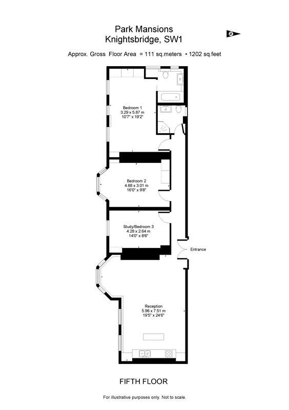 3 bedroom flat for sale - floorplan