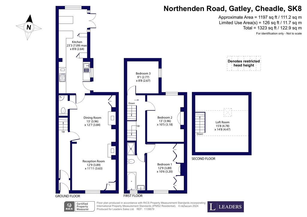 3 bedroom property for sale - floorplan