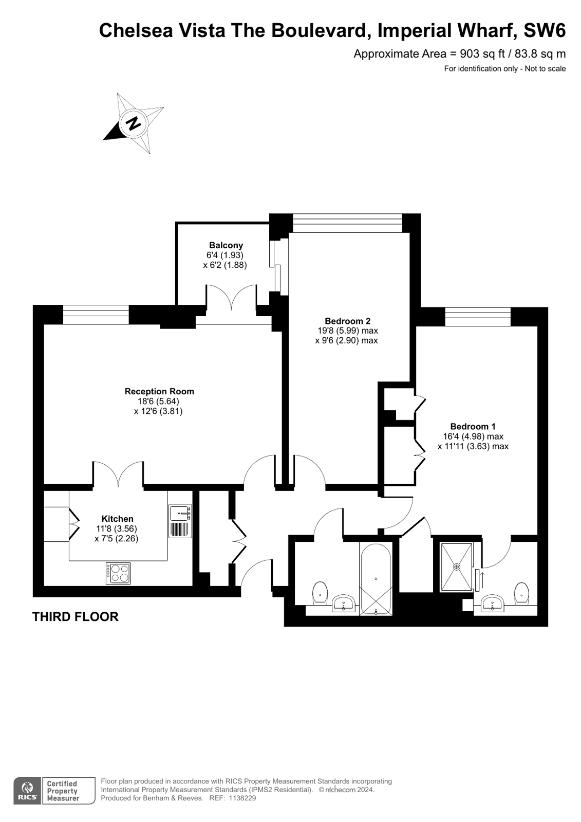 2 bedroom flat for sale - floorplan