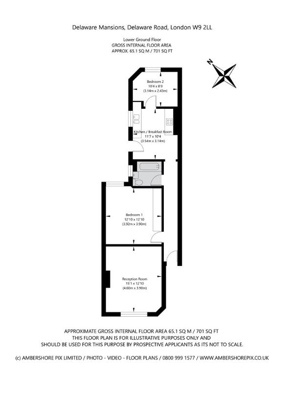 2 bedroom flat for sale - floorplan