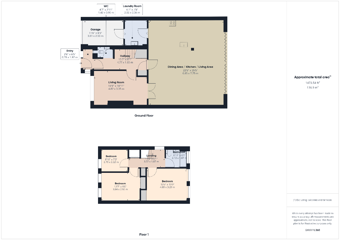 3 bedroom property for sale - floorplan