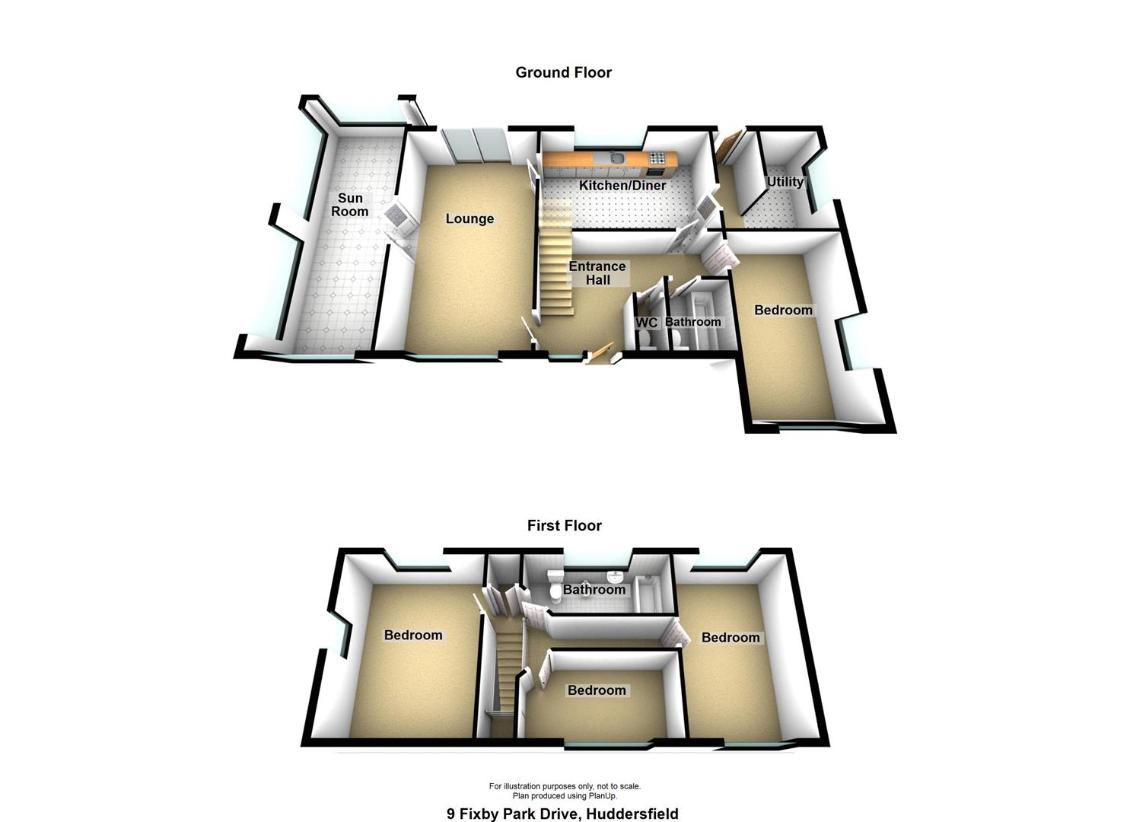 3 bedroom bungalow for sale - floorplan