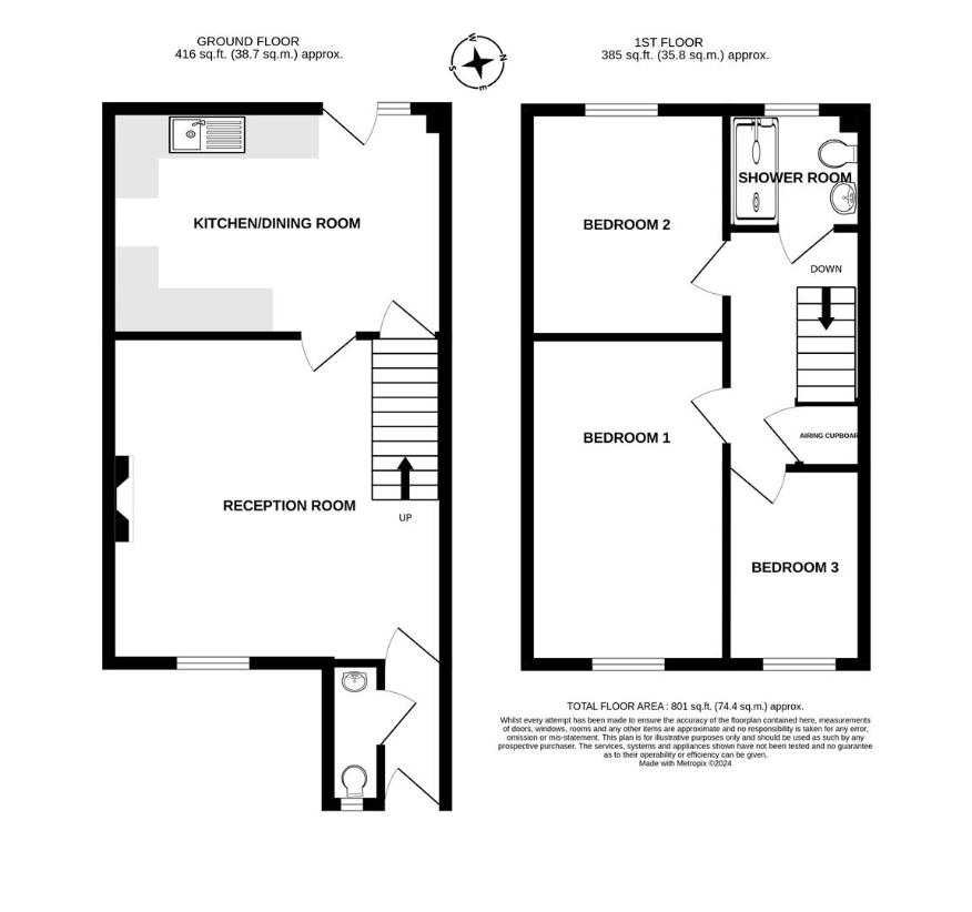 3 bedroom detached house for sale - floorplan