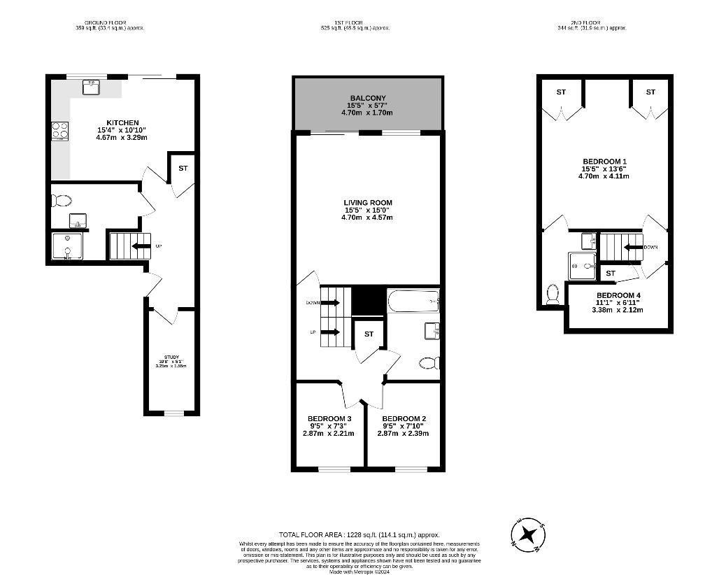 4 bedroom property for sale - floorplan