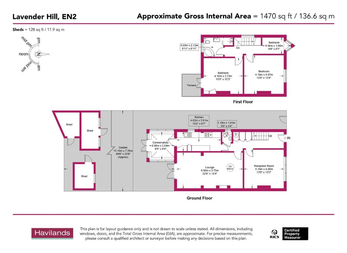 3 bedroom semi-detached house for sale - floorplan