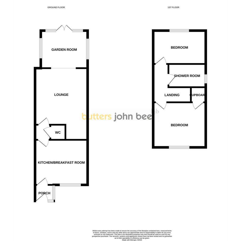 2 bedroom end of terrace house for sale - floorplan