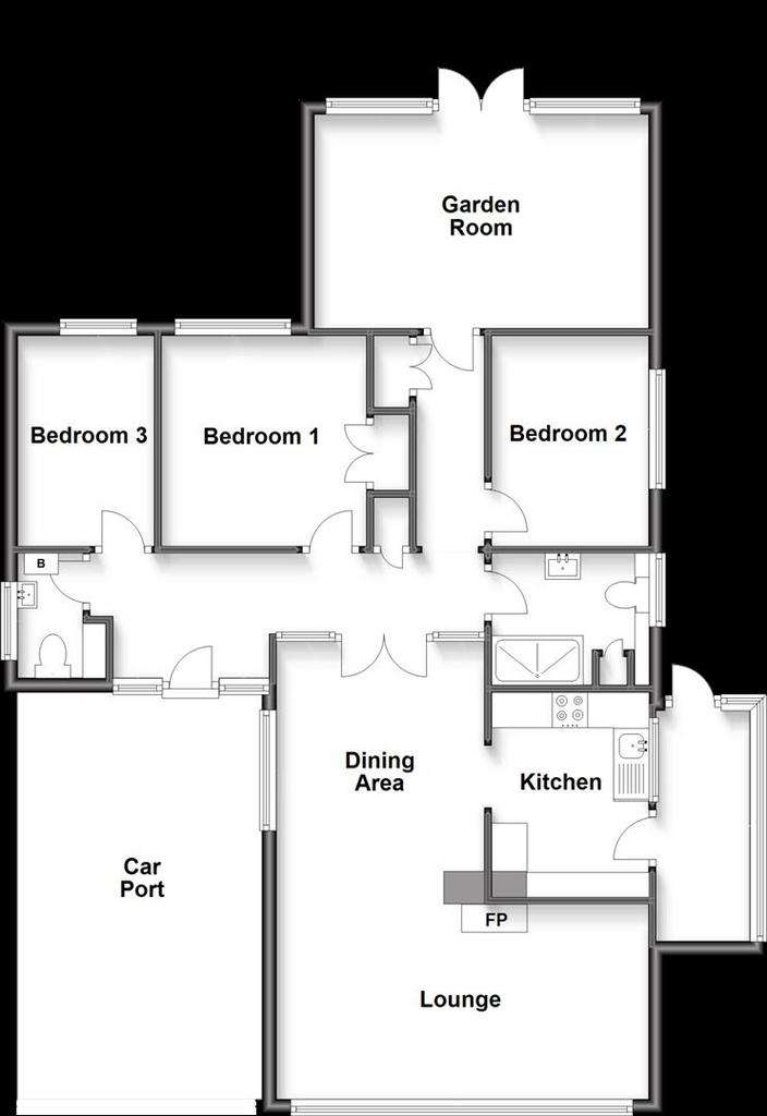 3 bedroom detached bungalow for sale - floorplan