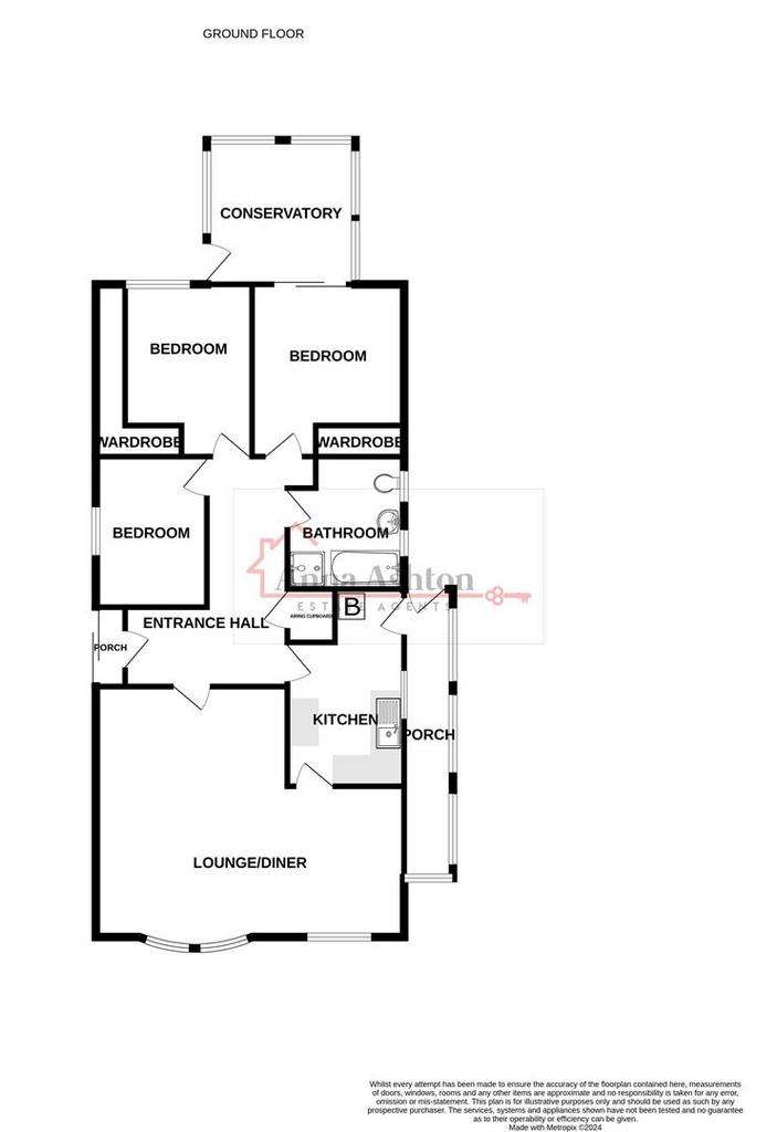 3 bedroom detached bungalow for sale - floorplan