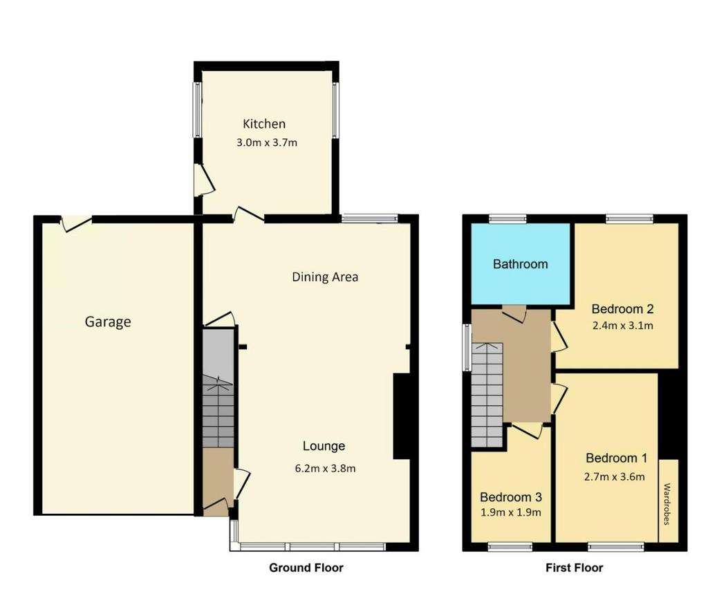 3 bedroom semi-detached house for sale - floorplan