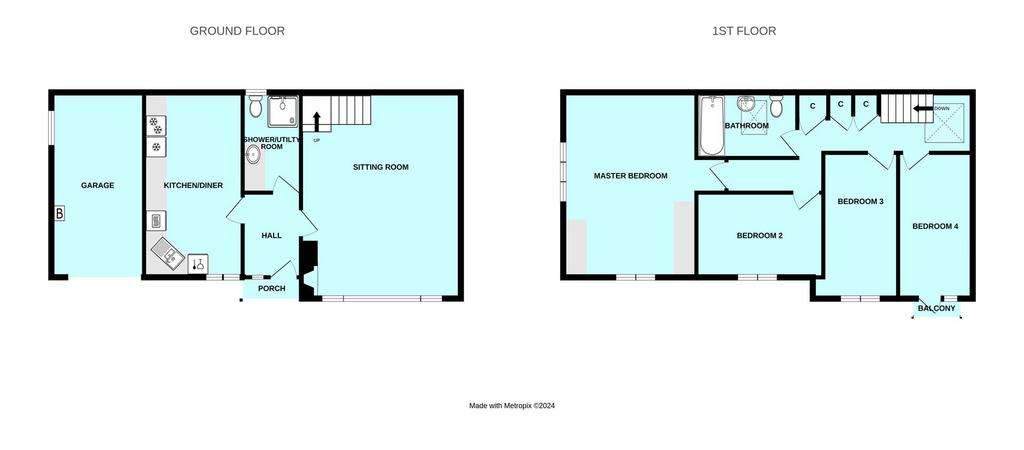 4 bedroom link-detached house for sale - floorplan