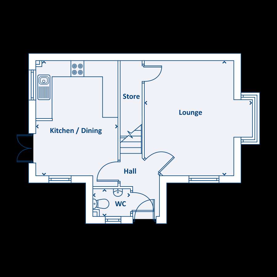 3 bedroom semi-detached house for sale - floorplan