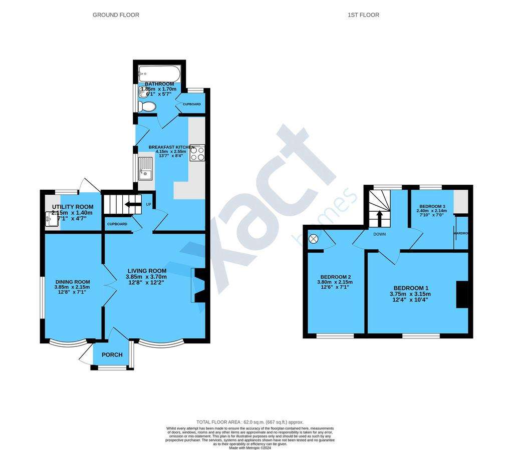 3 bedroom cottage for sale - floorplan