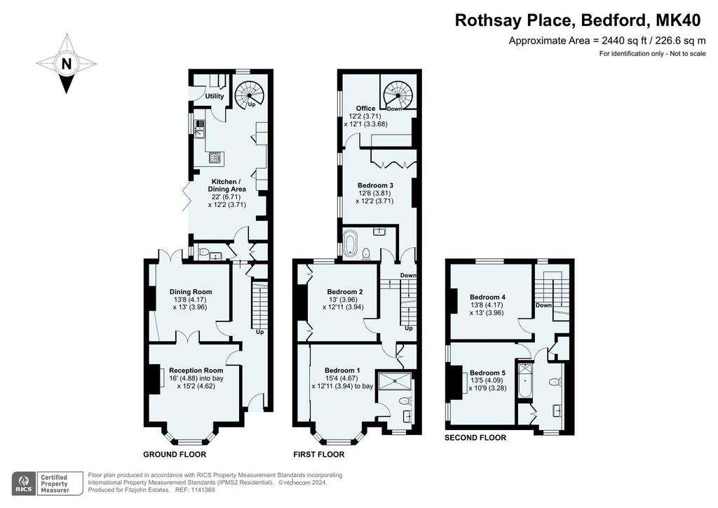 5 bedroom semi-detached house for sale - floorplan