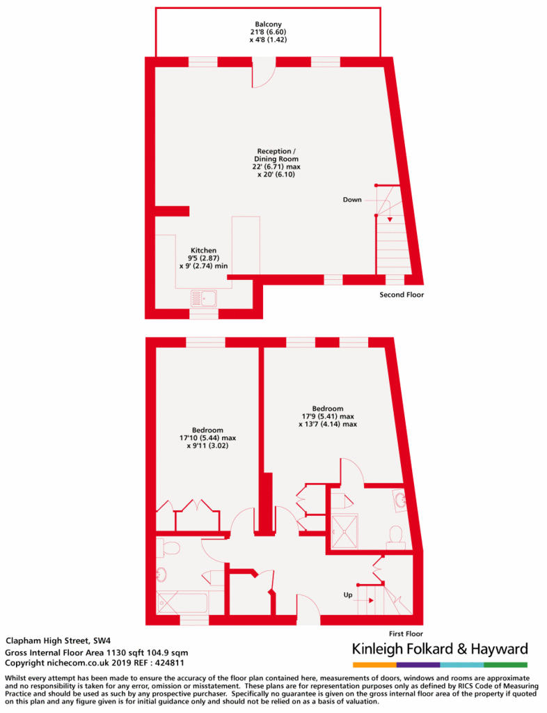 2 bedroom maisonette for sale - floorplan