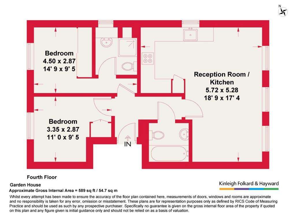 2 bedroom flat for sale - floorplan