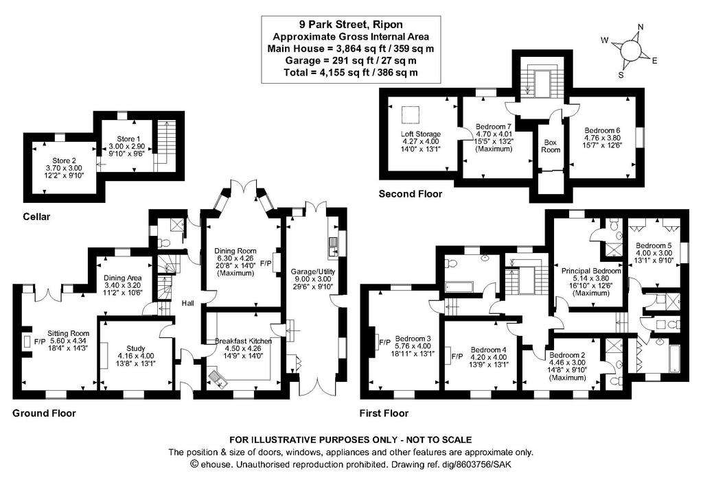 7 bedroom detached house for sale - floorplan