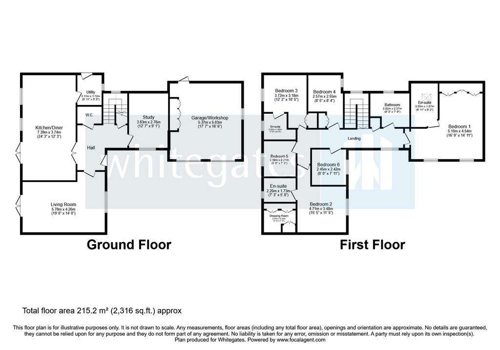 6 bedroom detached house for sale - floorplan