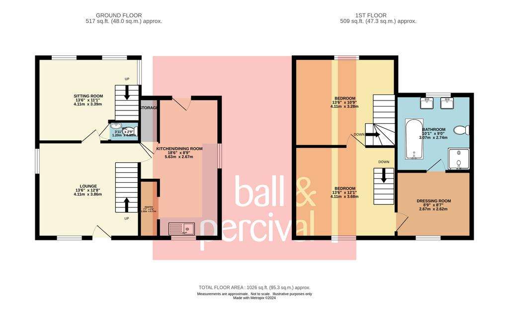 2 bedroom detached house for sale - floorplan