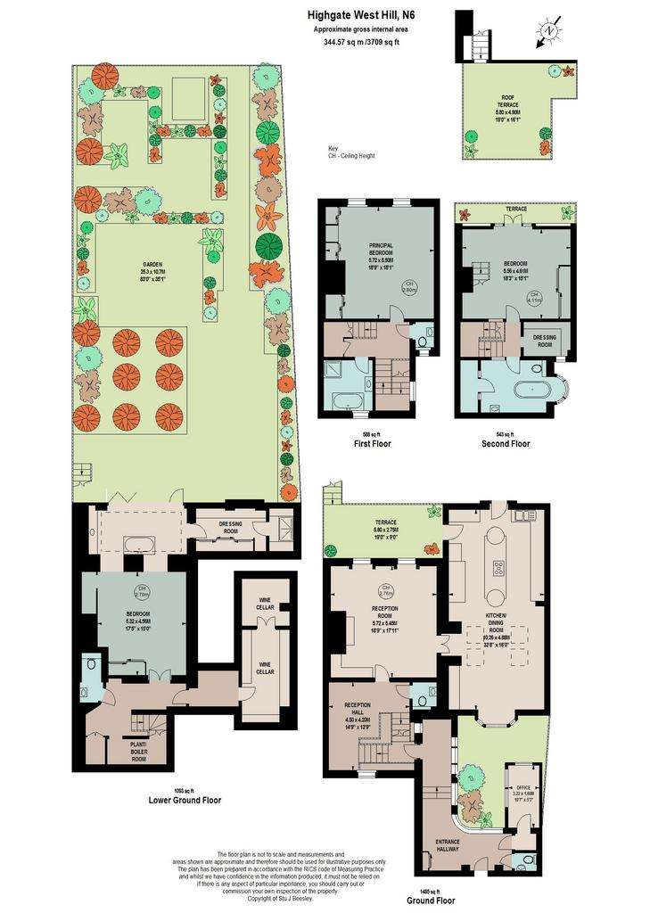 3 bedroom terraced house for sale - floorplan