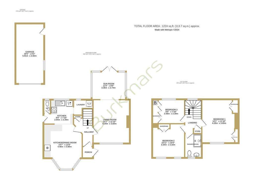 3 bedroom semi-detached house for sale - floorplan