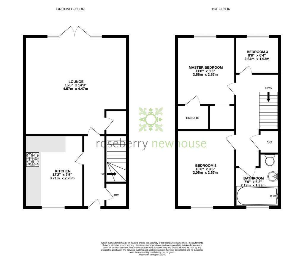 3 bedroom terraced house for sale - floorplan