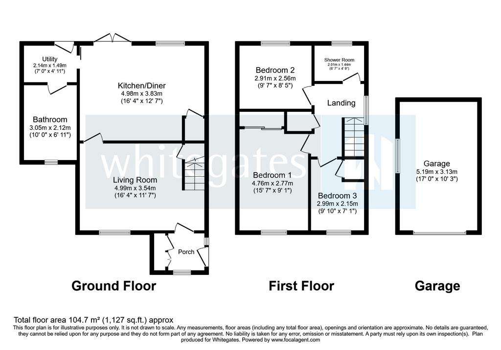 3 bedroom detached house for sale - floorplan