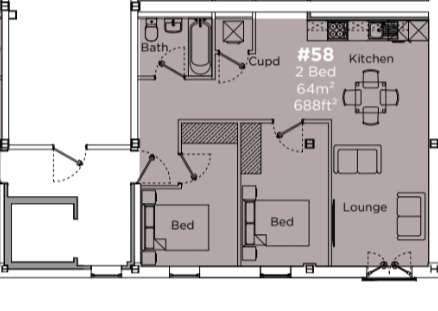 2 bedroom flat for sale - floorplan