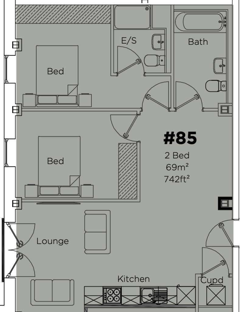 2 bedroom flat for sale - floorplan