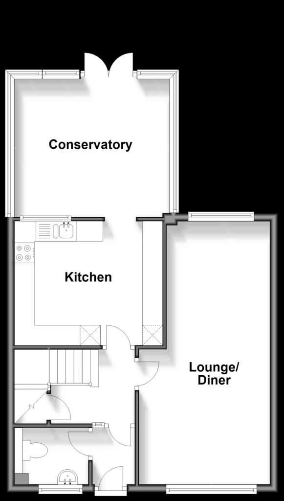 3 bedroom end of terrace house for sale - floorplan