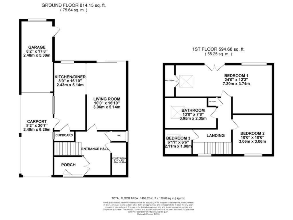 3 bedroom detached house for sale - floorplan