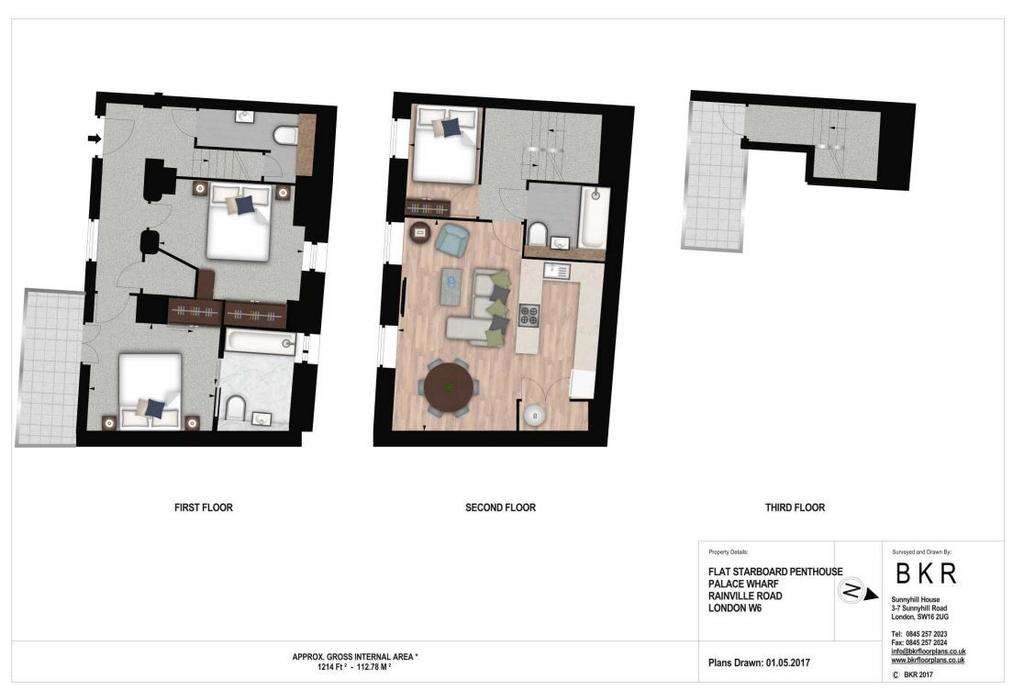 3 bedroom penthouse apartment to rent - floorplan