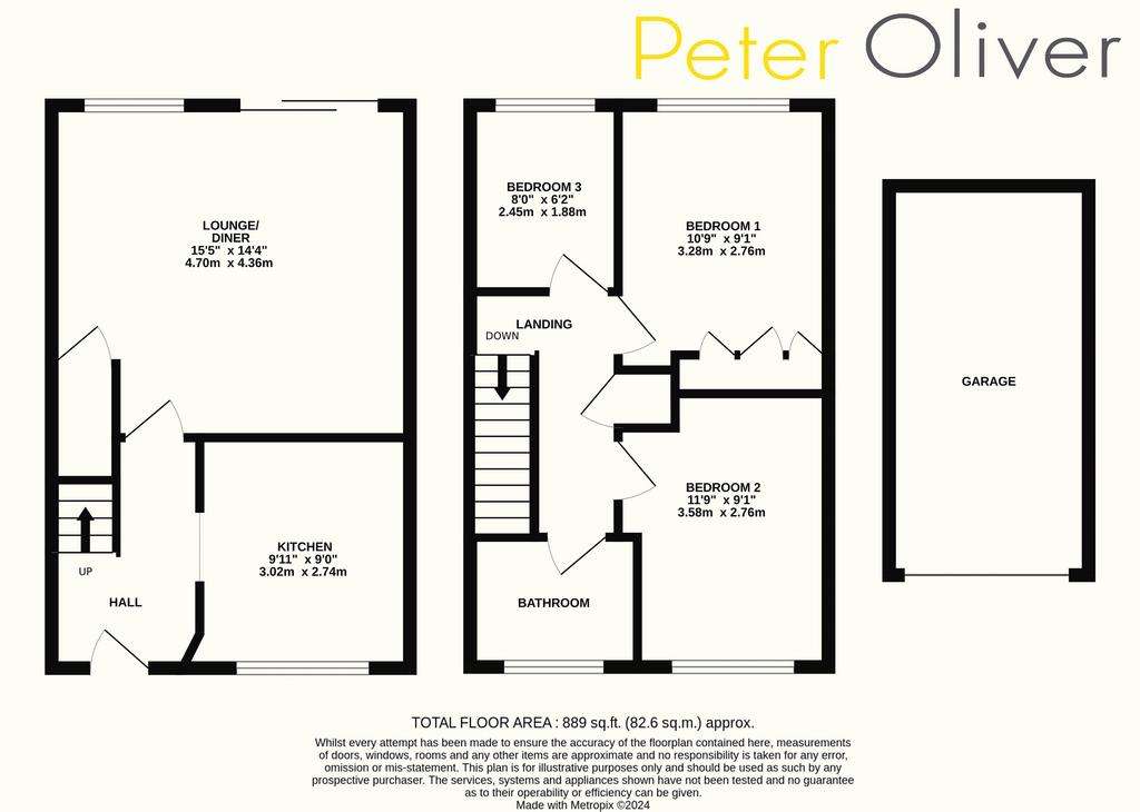 3 bedroom end of terrace house for sale - floorplan