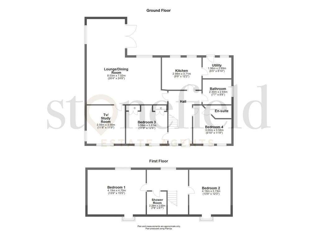 4 bedroom detached bungalow for sale - floorplan