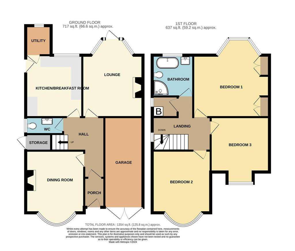 3 bedroom semi-detached house for sale - floorplan