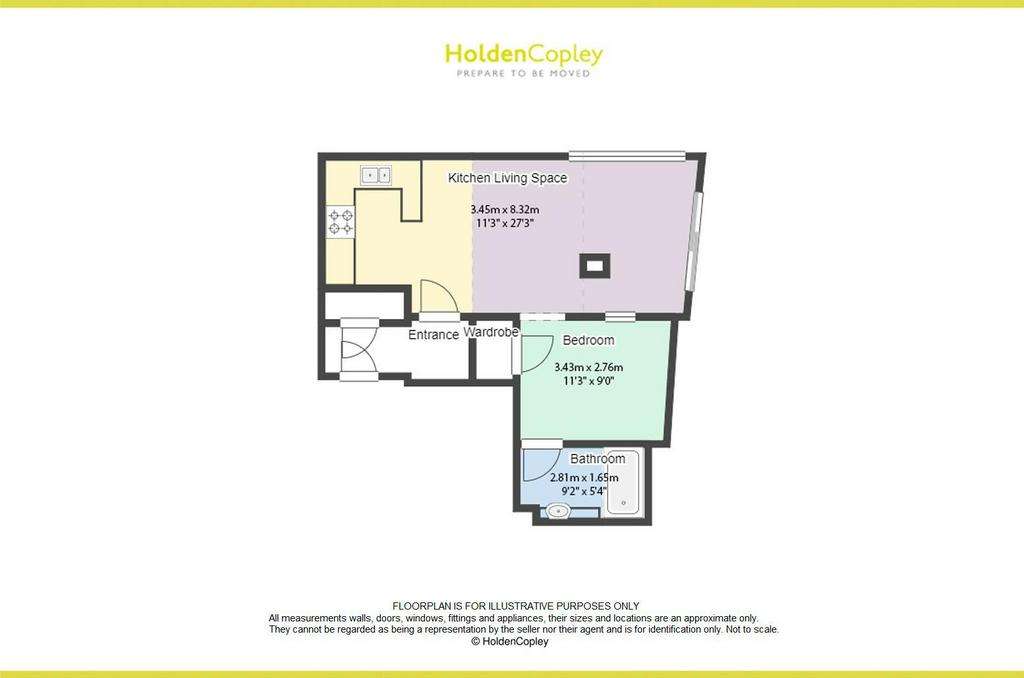 1 bedroom flat for sale - floorplan