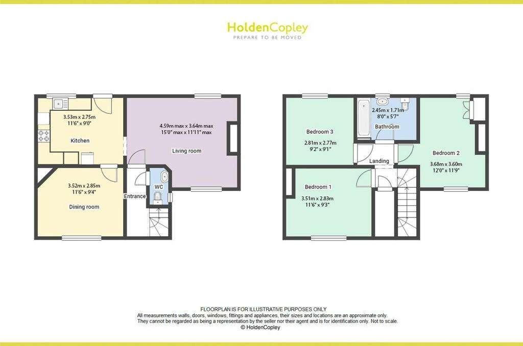 3 bedroom semi-detached house for sale - floorplan