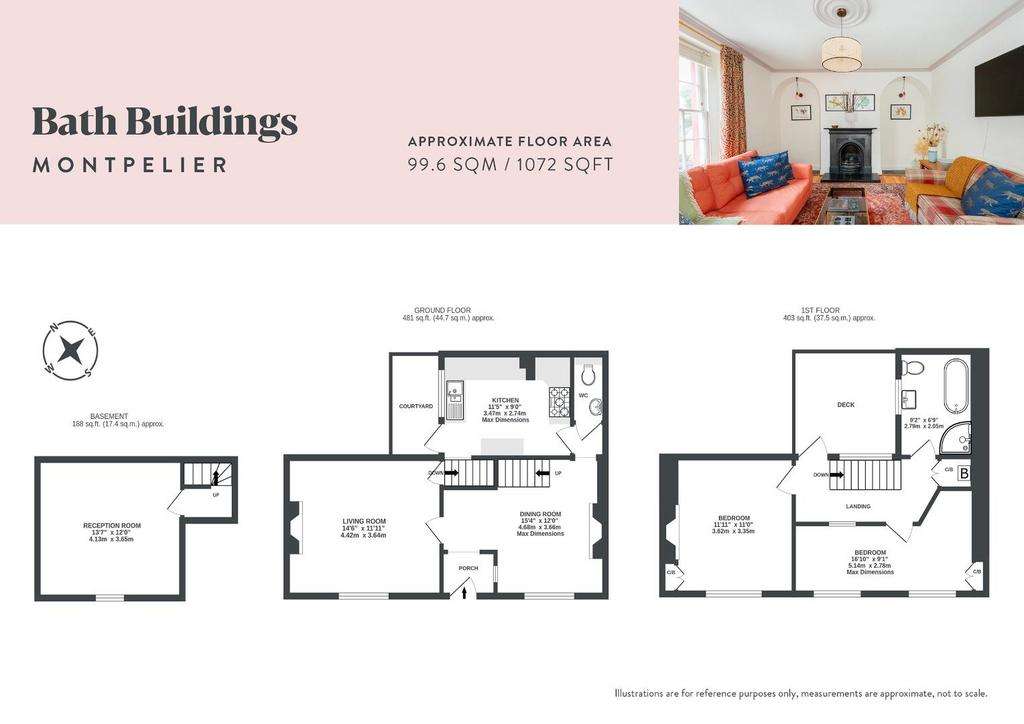 2 bedroom end of terrace house for sale - floorplan