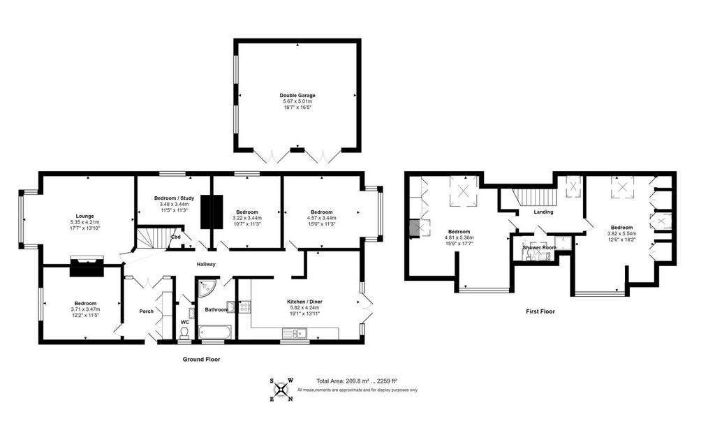 5 bedroom detached bungalow for sale - floorplan