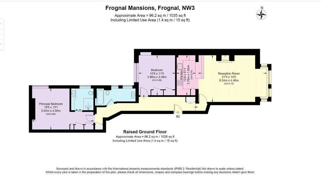 2 bedroom flat to rent - floorplan