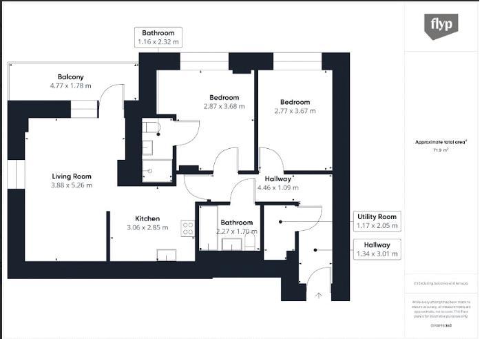 2 bedroom flat for sale - floorplan