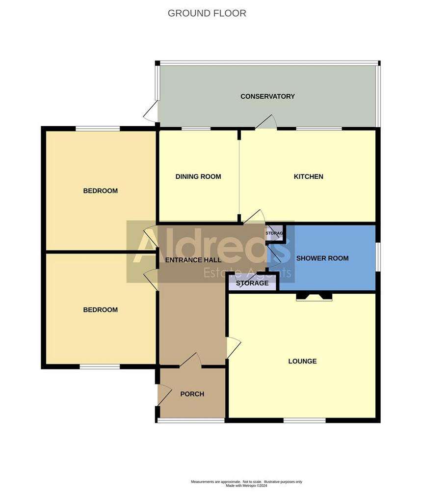 2 bedroom detached bungalow for sale - floorplan