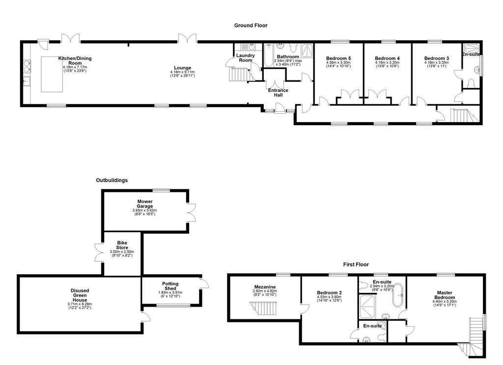 5 bedroom barn conversion for sale - floorplan